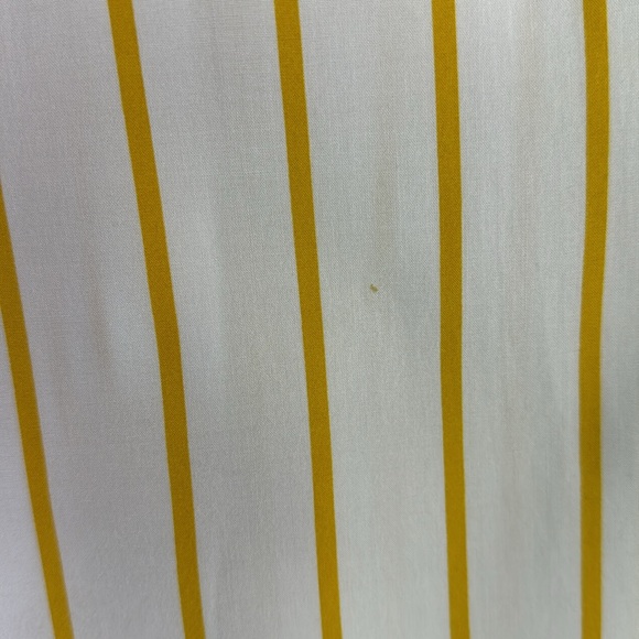 Women's Yellow & White Stripe Shirt Size: L - Picture 5 of 5